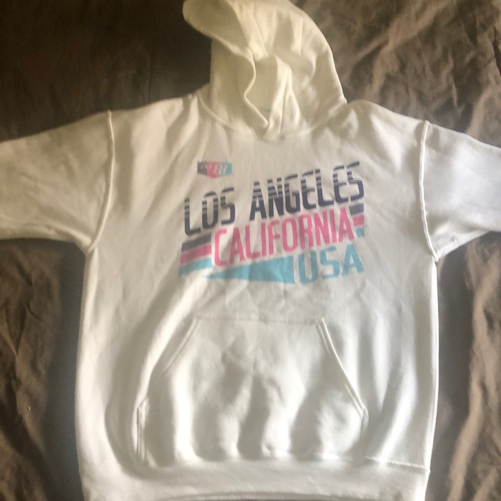 Men’s White Los Angeles, CA Hoodie